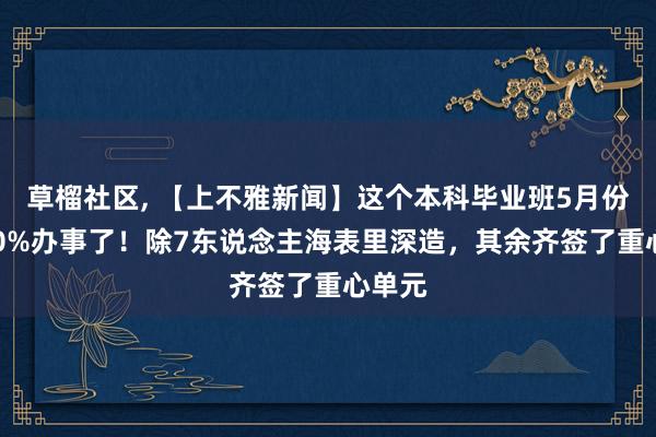 草榴社区, 【上不雅新闻】这个本科毕业班5月份就100%办事了！除7东说念主海表里深造，其余齐签了重心单元