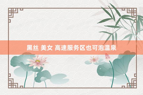 黑丝 美女 高速服务区也可泡温泉