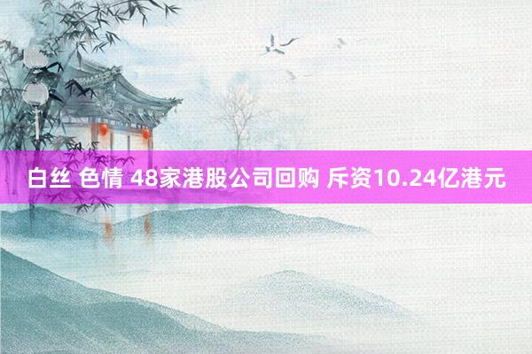 白丝 色情 48家港股公司回购 斥资10.24亿港元